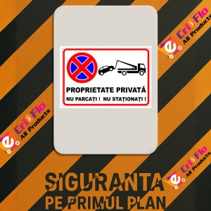 Indicator Proprietate privata nu parcati nu stationati, Sticker autocolant - Img 2