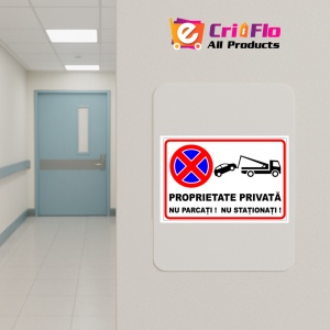 Indicator Proprietate privata nu parcati nu stationati, Sticker autocolant - Img 4