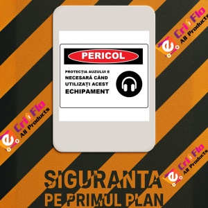 Indicator Protectia auzului e necesara cand utilizati acest echipament, Sticker autocolant - Img 2