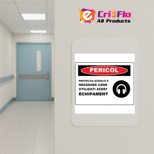 Indicator Protectia auzului e necesara cand utilizati acest echipament, Sticker autocolant - Img 4