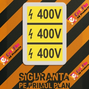 Indicator protectia muncii 380V, Sticker autocolant - Img 3