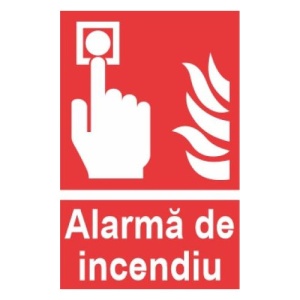 Indicator protectia muncii alarma de incendiu, Sticker autocolant