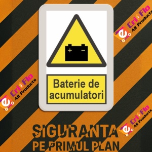 Indicator protectia muncii baterie de acumulatori, Sticker autocolant - Img 3