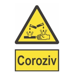 Indicator protectia muncii coroziv, Sticker autocolant