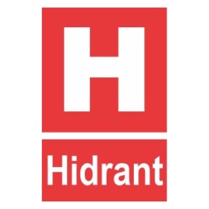 Indicator protectia muncii hidrant, Sticker autocolant