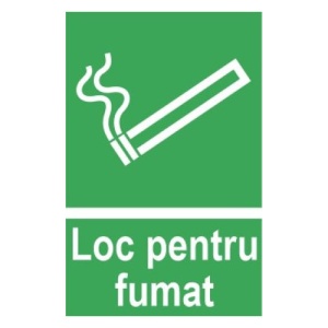 Indicator protectia muncii loc pentru fumat, Sticker autocolant