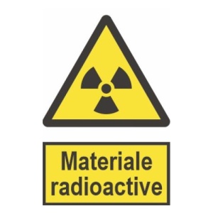 Indicator protectia muncii materiale radioactive, Sticker autocolant