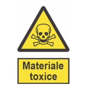 Indicator protectia muncii materiale toxice, Sticker autocolant