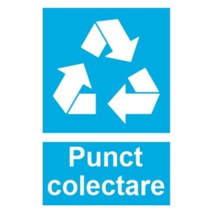 Indicator protectia muncii punct colectare, Sticker autocolant