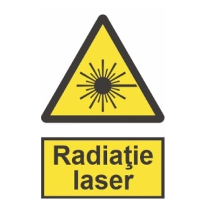 Indicator protectia muncii radiatie laser, Sticker autocolant