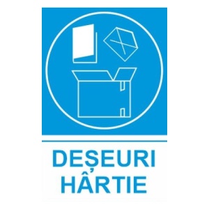 Indicator protectia muncii reciclare deseuri hartie 1, Sticker autocolant