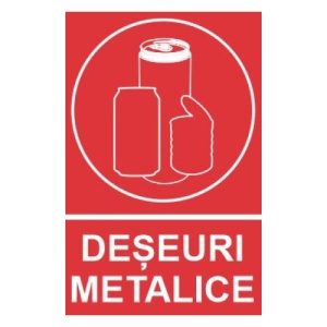 Indicator protectia muncii reciclare deseuri metalice 1, Sticker autocolant