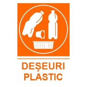 Indicator protectia muncii reciclare deseuri plastic 1, Sticker autocolant