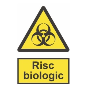 Indicator protectia muncii risc biologic, Sticker autocolant
