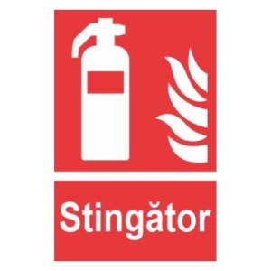 Indicator protectia muncii stingator extinctor, Sticker autocolant