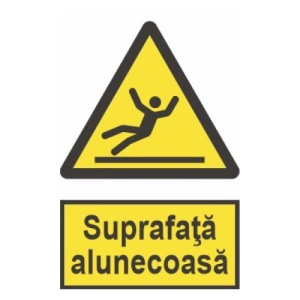 Indicator protectia muncii suprafata alunecoasa, Sticker autocolant