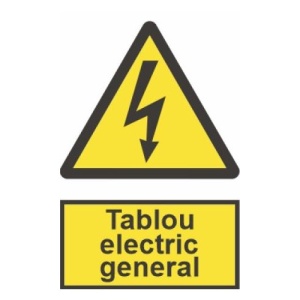 Indicator protectia muncii tablou electric general, Sticker autocolant
