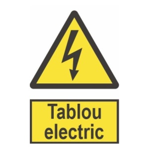 Indicator protectia muncii tablou electric, Sticker autocolant