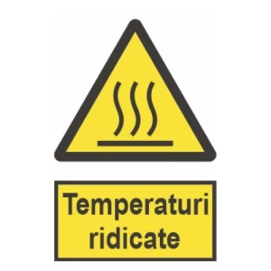 Indicator protectia muncii temperaturi ridicate, Sticker autocolant