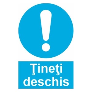 Indicator protectia muncii tineti deschis, Sticker autocolant