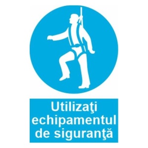 Indicator protectia muncii utilizarea echipamentului obligatorie, Sticker autocolant