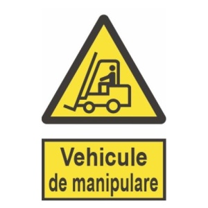 Indicator protectia muncii vehicule de manipulare, Sticker autocolant