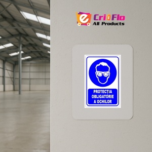 Indicator Protectia obligatorie a ochilor, Sticker autocolant - Img 3