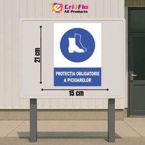 Indicator Protectia obligatorie a picioarelor, Sticker autocolant - Img 2