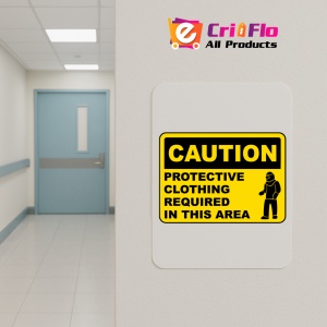 Indicator Protective Clothing Required Sign, Sticker autocolant - Img 4
