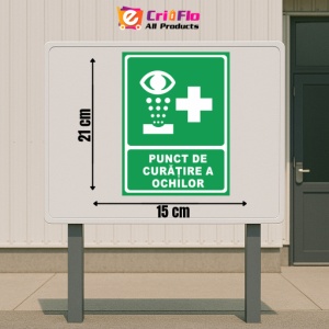 Indicator Punct de curatire a ochilor, Sticker autocolant - Img 2