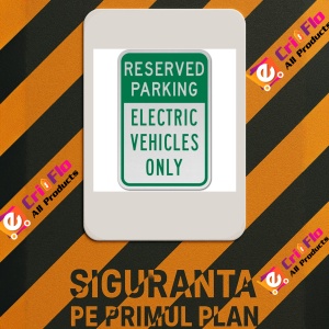 Indicator Reserved Electric Vehicles Only Sign, Sticker autocolant - Img 2