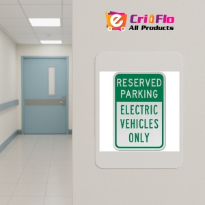 Indicator Reserved Electric Vehicles Only Sign, Sticker autocolant - Img 4
