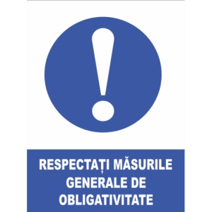 Indicator Resprectati masurile generale de obligativitate, Sticker autocolant