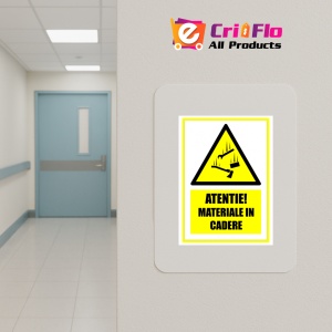 Indicator Semn atentie materiale in cadere, Sticker autocolant - Img 5