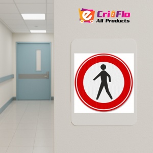 Indicator Semn de circulatie interzis pietonilor, Sticker autocolant - Img 5