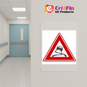 Indicator Semn de circulatie pentru drum alunecos, Sticker autocolant - Img 5