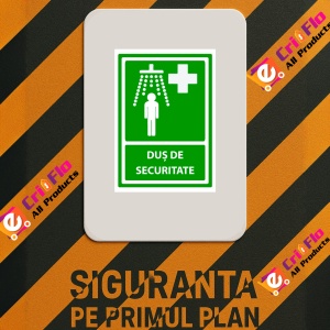 Indicator Semn de dus de securitate, Sticker autocolant - Img 3