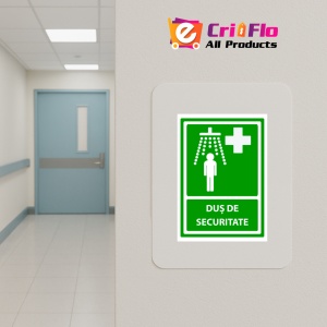 Indicator Semn de dus de securitate, Sticker autocolant - Img 5