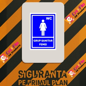 Indicator Semn de grup sanitar femei, Sticker autocolant - Img 3