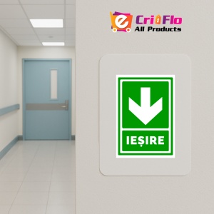 Indicator Semn de iesire cu sageata in jos, Sticker autocolant - Img 5