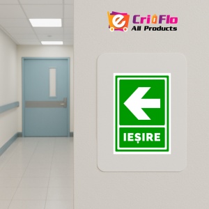 Indicator Semn de iesire cu sageata in stanga, Sticker autocolant - Img 5