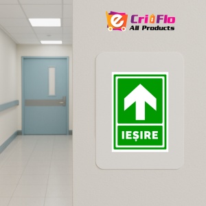 Indicator Semn de iesire cu sageata in sus, Sticker autocolant - Img 5