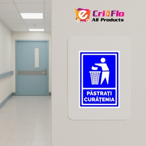 Indicator Semn de loc pastrati curatenia, Sticker autocolant - Img 5