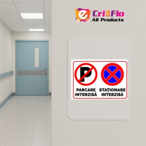 Indicator Semn de parcare interzisa si stationare interzisa, Sticker autocolant - Img 5