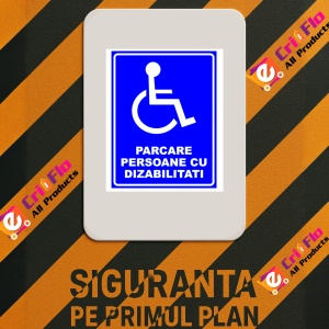 Indicator Semn de parcare persoane cu dizabilitati, Sticker autocolant - Img 3
