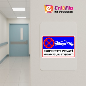 Indicator Semn de proprietate privata nu parcati si nu stationati, Sticker autocolant - Img 5