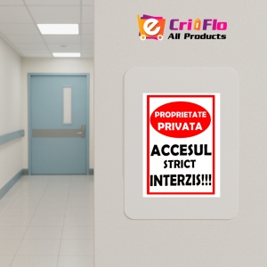 Indicator Semn de proprietate privata si accesul strict interzis, Sticker autocolant - Img 5