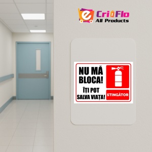 Indicator Semn de stingator nu ma bloca iti pot salva viata, Sticker autocolant - Img 5