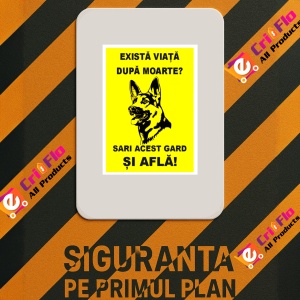 Indicator Semn exista viata dupa moarte sari acest gard si afla, Sticker autocolant - Img 3