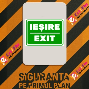 Indicator Semn exit iesire, Sticker autocolant - Img 3